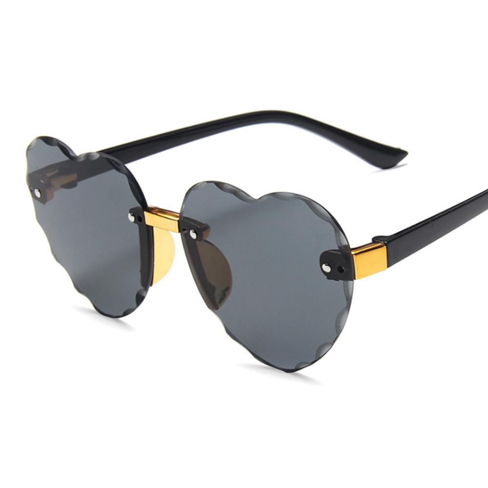 Child Rimless Frame Sunglasses Children Kids Gray Pink Red Lens Fashion Uv400 Protection Eyewear