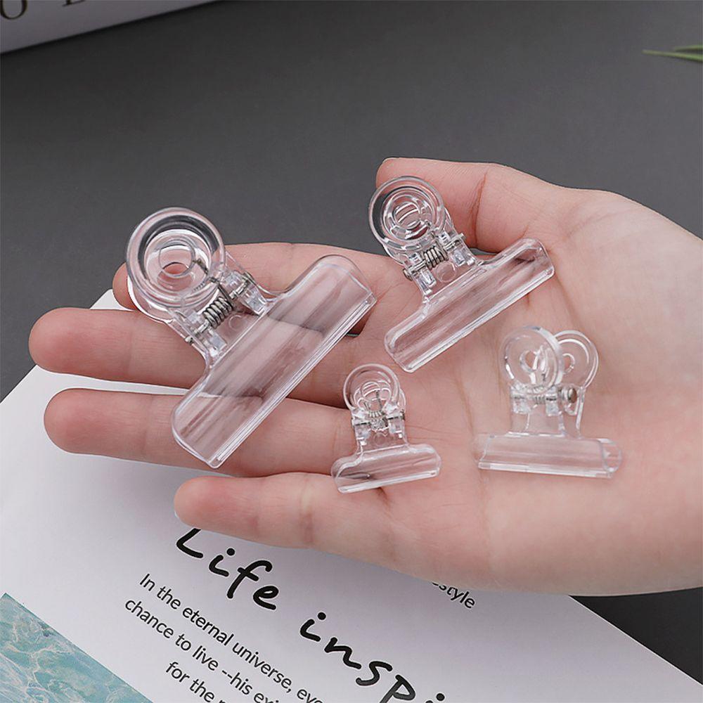 Acrylic Simple Transparent Food Storage Clip Dovetail Clamp Long Tail Clip Memo Folder