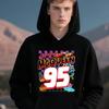 Disney Men's Hooded Sweater Car Story Series Sweatshirt Autumn and Winter Casual White Men's and Women's Top Hoodie