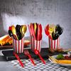 180 Pcs Plastic Silverware Red Black Gold Plastic Utensils Heavy Duty Disposable Cutlery Include 60 Forks 60 Knives 60 Spoons F