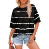 Women's Fashion Casual Floral Printed Loose Round Neck Short Sleeve T-Shirt Top