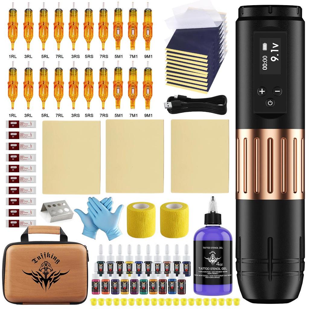 Tuffking Wireless Tattoo Machine Set: Multifunctional Tattoo Pen with Microblading Capabilities