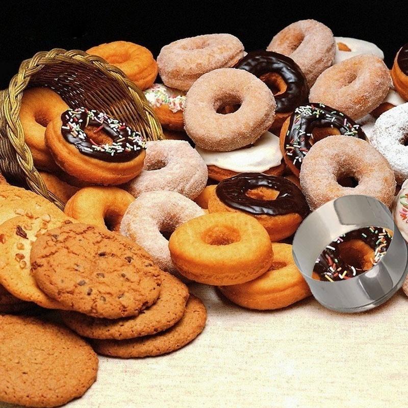 3Pcs Stainless Steel Round Circle Cookie Biscuit Donut Cutter Fondant Cake Paste Mould