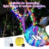 7M/12M Solar Tube Rope Lights Outdoor Waterproof LED String Fairy Strip 8 Modes for Garden Wedding Christmas Tree Fence Decoration
