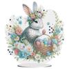 Special Shape Diamond Painting Tabletop Ornaments Kit Cute Rabbit Easter Desktop Diamond Art Kits Egg Flower for Adults Beginner