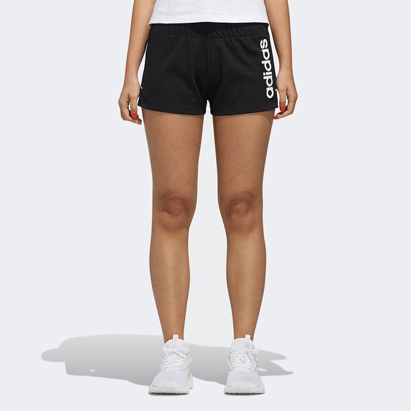 Adidas Neo W C+ Print Mid-Rise Loose Elastic Casual Shorts Women Shorts Black DW8005
