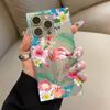 Clear Square Back Tube Case Protection For iPhone 13 14 Pro Max 15 Plus 11 16 ProMax 12 Anti-Oxygen,Flamingos Pattern Casing