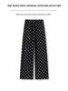Women's Summer Polka Dot Wide-Leg Pants - High-Waisted, Lightweight, Versatile, Casual Fashion.