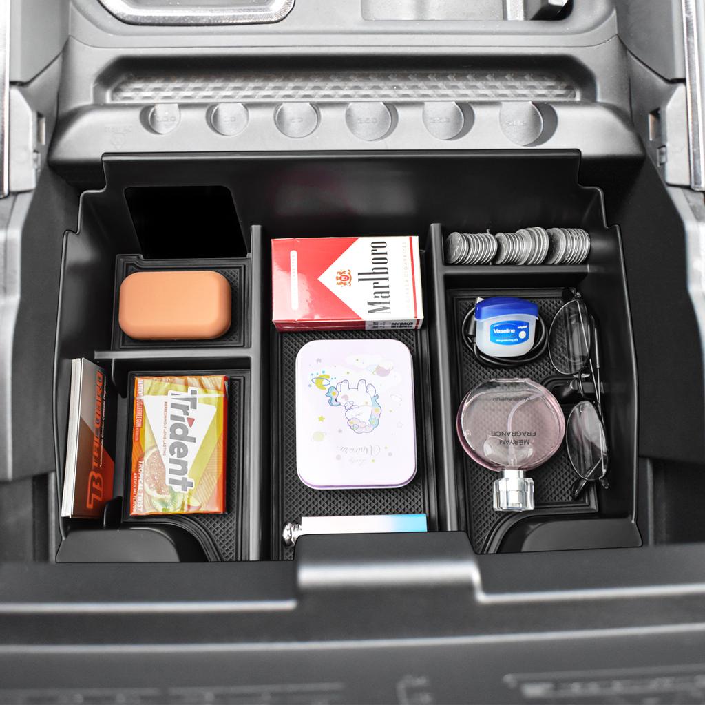 For Dodge RAM TRX 2025 2025 2025 2020 2019 Center Console Organizer Armrest Tray Storage Car Box ABS Accessories Secondary Box