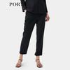 PORTS Women's Black Luster Flared Trousers