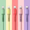 USB Cable For iPhone 12 11 Pro Max X XR XS 8 7 6 6s 5 5s Fast Data Charging Charger USB Wire Cord Liquid Silicone Cable 1/1.5/2M