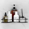 Shampoo Storage Holder Corner Shower Shelf Organizer Rack For Bathroom Kitchen Punch Free With Adhesive Sticker