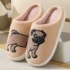 New Autumn and Winter Male and Female Couples Cute Cartoon Puppy Cotton Slippers Home Indoor Non-slip Cotton Slippers