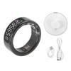 Smart Ring Fitness Tracker with Screen 5ATM Step Counting Smart Health Ring with APP Charging Dock F