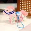 Cute Pony Plush Keychain Cartoon Stuffed Doll Keyring Backpack Hanging Decoration Student Bag Pendant Key Holder Gifts