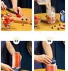 Portable Mixer with 6 Blades Juicer Cup Set  Rechargeable Car Outdoor Small Home Blender Fully Automatic Smoothie Blender Orange Fruit Juicer Travel