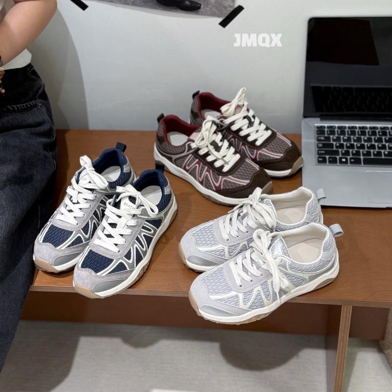 Color Matching Striped Lace-up Little White Shoes Women's Summer New Fashion Versatile Comfortable Sports and Leisure