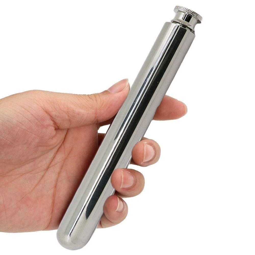 Stainless Steel Tubular Wine Pot 55ml 60ml Hip Flasks Durable Wine Whisky Bottle Outdoor