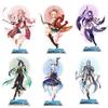 15cm Anime Figure Zhongli Ayato Venti Xiao Yae Yelan Acrylic Stand Model Plate Desk Decor Standing Sign Gift