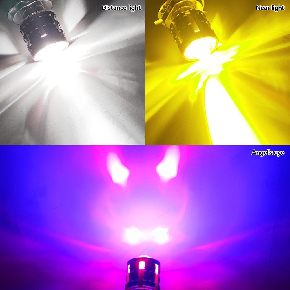 Motorcycle Headlight LED H4/H6 BA20D Hi/Low Dual Colors Headlight Projector Lens Bulb Motor Driving Lights DRL Scooter Front Lamp #469797