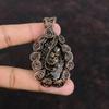 Turritella Agate Copper Pendant Copper Wire Wrapped Jewelry Handmade Pendant Wire Wrapped Pendant For Gift Turritella Agate Gemstone Jewelry