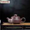 250ml Aesthetic Yixing Purple Clay Teapots Handmade Beauty Pot Raw Ore Stone Red Mud Kettle Zisha Tea Set Craft Collection Craft
