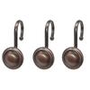 12Pcs Shower Curtain Hooks Rustproof Corrosion Resistant Simple Installation Decorative Metal Shower
