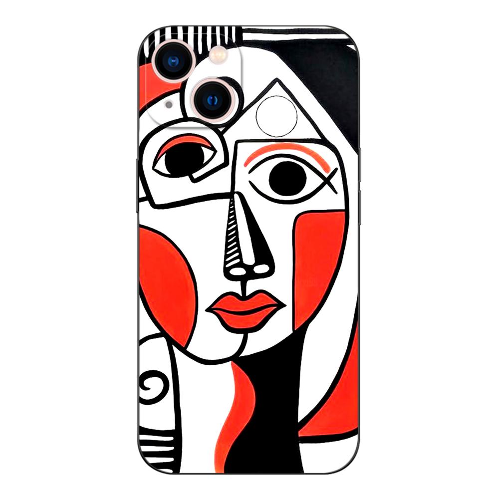Black Tpu Case For Samsung Galaxy A03 SM-A035 A03 Core A03S A13 A23 LTE A33 A53 A73 4G 5G Picasso Abstract Art Painting