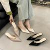 Summer Niche Design Sense Pointed Single Shoes Internet Celebrity Bag Head Fashion Shoes Thin Heels Daily Wear Comfortable Sandals