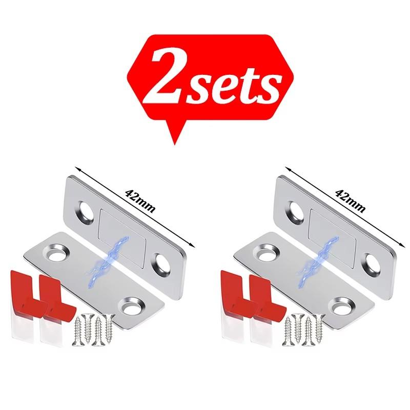 Magnetic Cabinet Catches Ultra Thin Door Strong Magnets Stopper Invisible Adhesive Drawer Magnet Lock for Kitchen Closet Closer