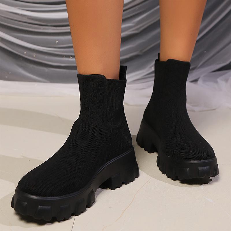 Platform Women Ankle Boots Autumn Designer Fashion New Walking Shoes Women 2024 Trend Snow Boots Cozy Dress Mujer Zapatos Botas