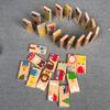 28pcs Wooden Dominoes Set Large Animal Themed Domino Game with Colorful Wooden Tiles, Educational DIY Craft Kit, Ideal for Christmas, Halloween Gifts