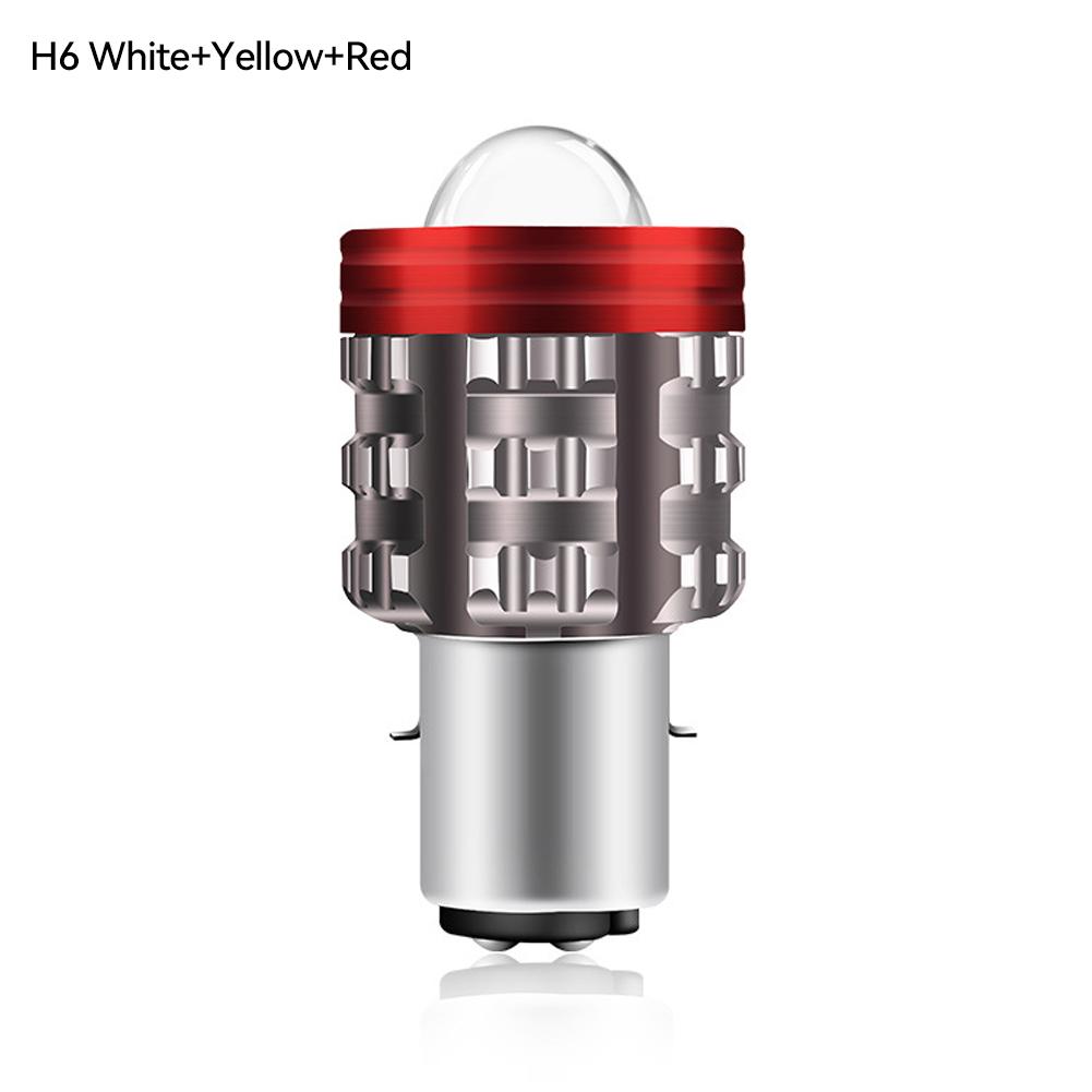 Motorcycle Headlight LED H4/H6 BA20D Hi/Low Dual Colors Headlight Projector Lens Bulb Motor Driving Lights DRL Scooter Front Lamp #469797