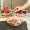 Snack Dish All-purpose Ruffled Design Plastic Non-slip Salad Kitchen Bowl for Office