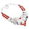 Rainbow Moonstone, Garnet Gemstone 925 Sterling Silver Jewelry Necklace 18"