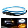 Car Strip Headlights 2pcs LED Car Strip Headlights Daytime Running Light Flexible Waterproof White Turn Signal Yellow Brake Flow