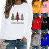 Winter Women's Santa Claus Printed Tops T-shirt Ladies Round Neck Long Sleeve Casual Sweatshirt Plus Size Blouse
