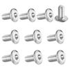 Pack of 10 M6 X 12mm Head Hex Socket Head Stainless for Electrical Furniture Fastening and Joining Ultra-Low Bolts, Steel, DIY, Automotive, Equipment,