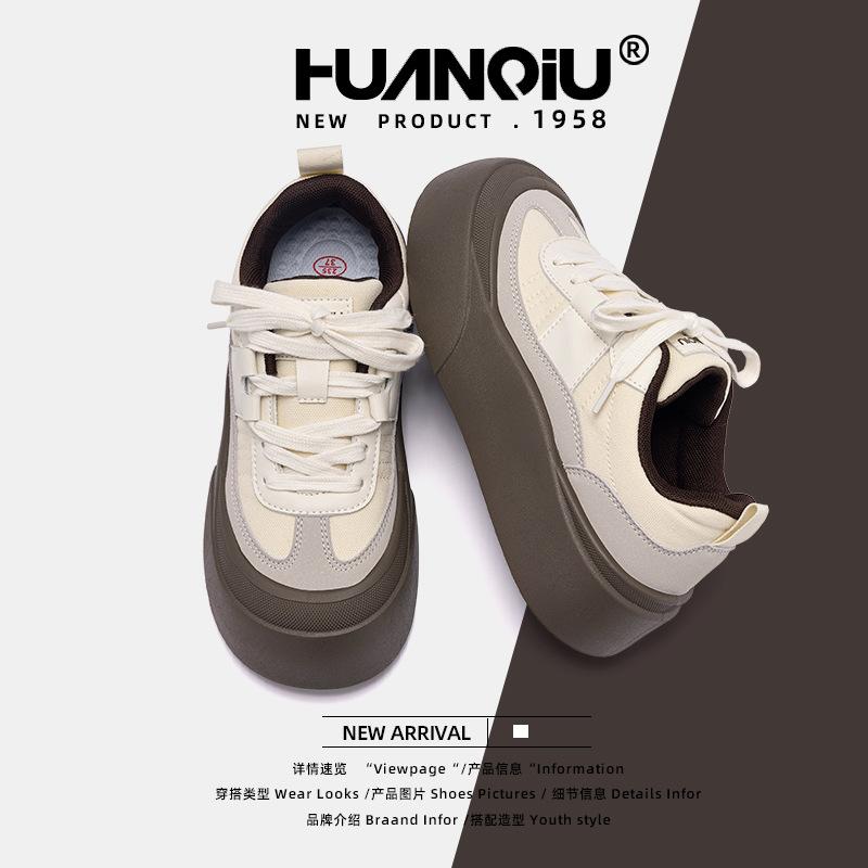 Global Platform Casual Board Shoes Women's ZHQ68209 Spring New Student Height Increase Versatile Height Increase Casual Women's Shoes