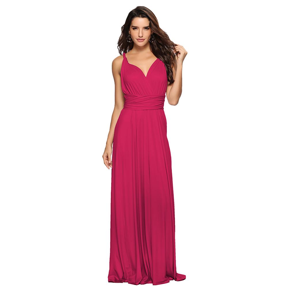 Sexy Women's Fashion Long Dress Beach Bridesmaid Convertible Wrap Party Dress Women