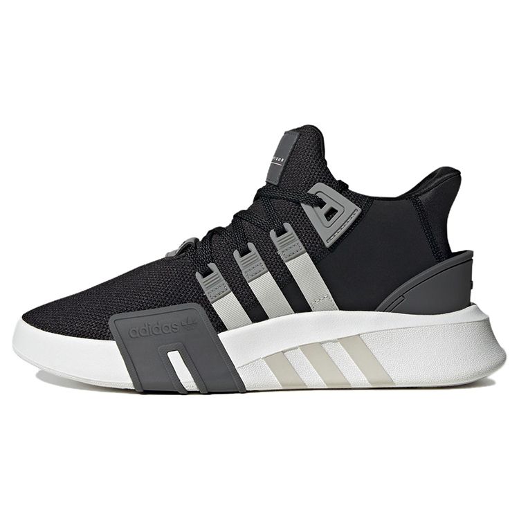Adidas Originals Eqt Bask Adv Fabric Sports Versatile Slip Resistant Durable Mid Top Lifestyle Casual Shoes Unisex Casual Shoes Black White ID0548