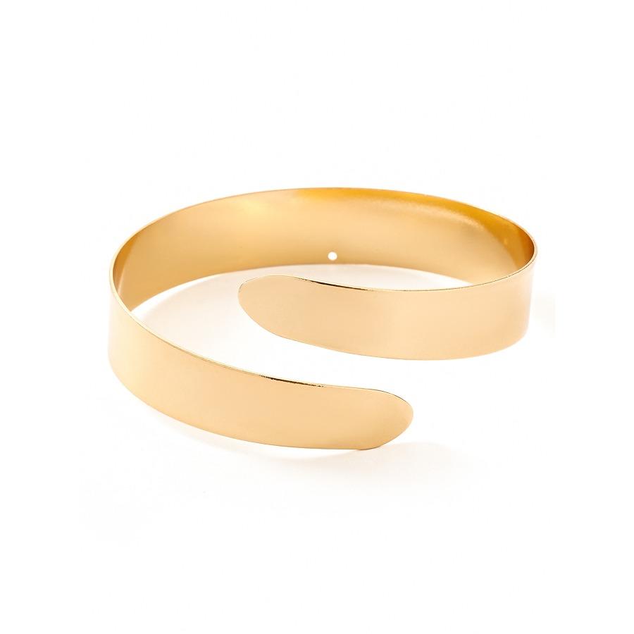 Upper Arm Cuff Bracelet for Women Minimalist Gold Plated Armband Statement Party Armlets Jewelry