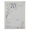 Printed 70th Invitations (Pack of 20)