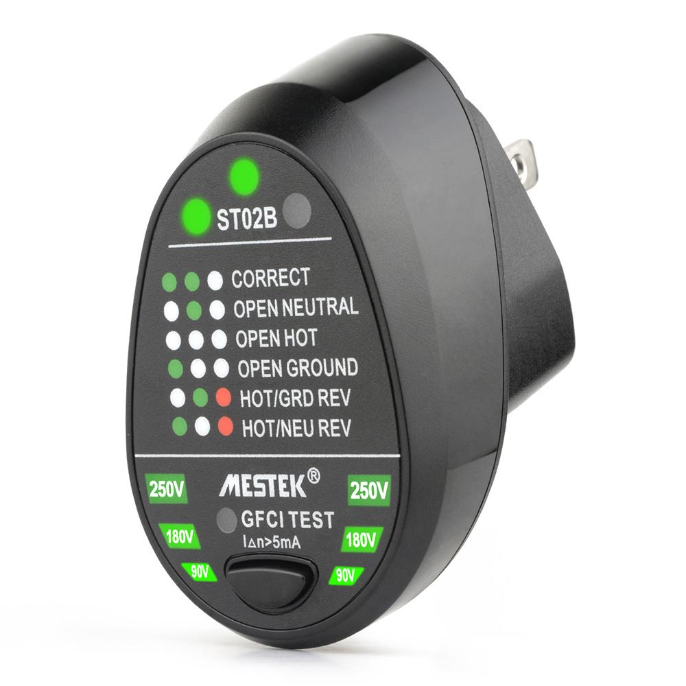 MESTEK Advanced RCD Electric Socket Tester Automatic Neutral Live Earth Wire Testing Circuit