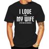 2023 Fashion Men 100% Cotton Cool T-shirt Motorcycl Gift Funny quot;I Love It When My Wife Lets Me Ride Quot;slim Fit T Shirts