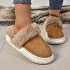 Fashion New Winter Fuzzy Women Slippers Indoor Soft Fashion Brand Fluffy Suede Women Shoes Outdoor Anti Skid Flat Slippers Slides Women