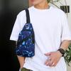 Men Crossbody Bag Geometric Print Portable Adjustable Strap Casual Oxford Cloth Sports