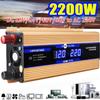 New Inverter 12v/24v/48V/60V To AC 220v 2200W Power Inverter Modified Sine Wave LCD Display DC Solar Solar Transformer Convert with Batery Cable