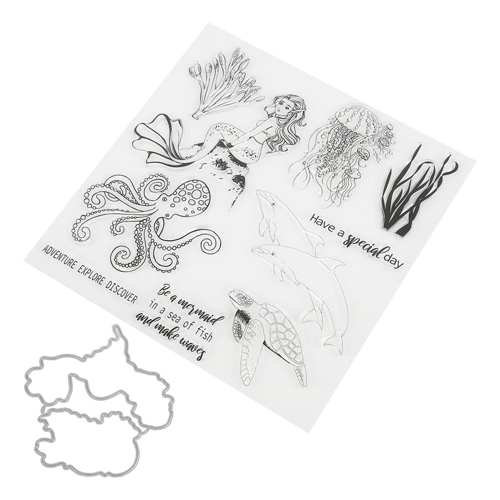 Clear Stamps  Carbon Steel Material Transparent Printing Appearance Decorative Reusable  Cutti