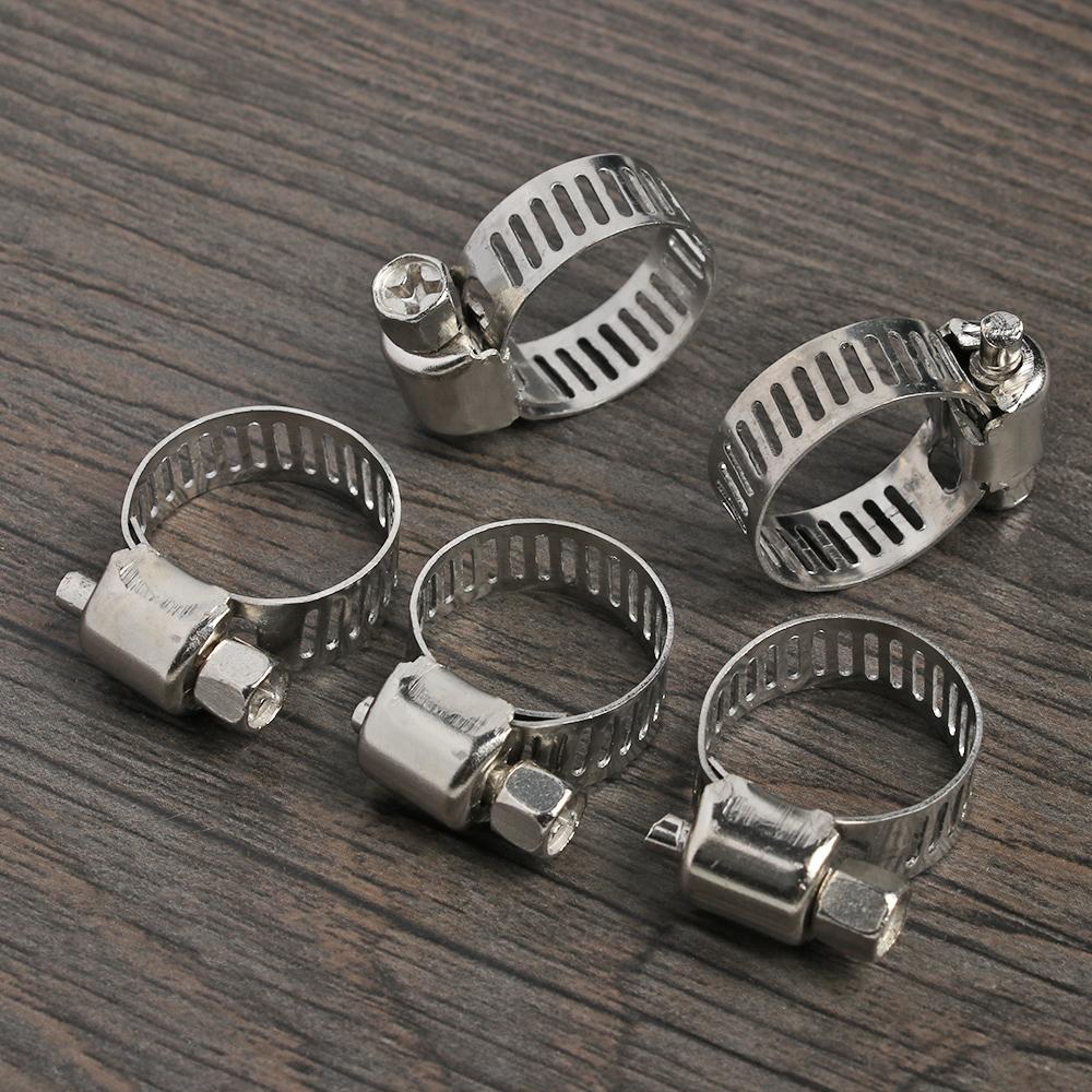 10 Pcs Welding Useful Repair Tool Exhaust Hardware Pipe Clip T Bolt Stainless Steel Hose Clamps